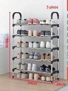 Organizador de zapateros de 4/5/7/8 Niveles , Rack de Acero Inoxidable - Organizador de Zapatos Simple y Fácil de Montar - Mueble Organizador de Ropa con Correas - Estante para Zapatos con Racks para Ropa y Sombreros - El Solución Definitiva para la Organización de Ropa y Zapatos