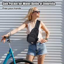 Balo vải Oxford chống thấm nước, túi đeo ngực nhẹ dùng cho đi mua sắm, leo núi, ba lô dung tích lớn nhiều ngăn - màu đen - Xem 9