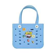 EVA Women's Waterproof Beach Bag, Oversized, Large Capacity Fashionable Open Design Handbag, Rubber Shopping Bag, Multiple Colors And Sizes Available, Perfect For The Beach, Swimming Pool, Camping, Vacation, Solid Color Shoulder Tote Bag - 彩色 - 查看 18