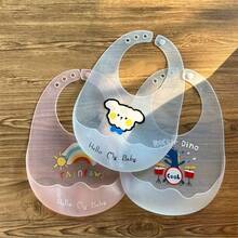 1 件装婴儿硅胶围兜，防水轻便婴儿喂奶围兜，夏季 - 彩色 - 查看 17