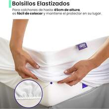 ¡RecomendadoUbbe Protector de Colchón, 100% Impermeable, Hipoalergénico. Suave Cubre Colchón de Tela Premium Certificada, Ultra Delgada contra Agua. Blanco Tamaño Individual: 100x190x45cm)¡Top de Temporada - Blanco - Ver 5