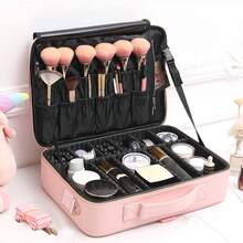 便携式多格化妆盒，化妆师美甲师工具收纳盒，完美旅行化妆品收纳盒，化妆包，化妆袋，护肤包，洗漱包，旅行必备，邮轮必备，宿舍必备，婚礼伴娘礼物，妈妈礼物，生日礼物，送给朋友和老师的礼物，家居装饰，浴室客厅卧室装饰，浴室收纳，珠宝收纳，唇油收纳，指甲油收纳，化妆包收纳，化妆品收纳盒，化妆旅行洗漱包，必备礼品收纳，拉链配件，美甲包，房间装饰，梳妆台，旅行，化妆包，化妆品收纳，化妆包，洗漱包，桌面收纳，化妆品包，化妆袋，梳妆台配件，化妆袋，化妆包，化妆袋，化妆袋，化妆品包，旅行必备，大容量，大号化妆品包包、女士礼物、圣诞礼物、女士礼物推荐、化妆包、旅行必备 - 黑色 - 查看 20