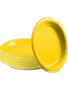 25/10pcs Disposable Paper Plates, 7/9 Inch Sturdy Paper Dessert Plates, Suitable For Party, Dinner, Holiday, Picnic Or Travel - Multicolor - View 10