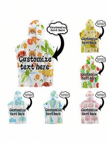 1pc Customizable Cartoon Print Highly Absorbent And Quick-Drying Hooded Cloak Towel, Suitable For Swimming, Travel, Beach Bathroom Decor Fall Decor Beach Essentials Back To School Shower Towels For Beaty Salon, Hotel Sports,Home Essentials, Towel, Skin Care