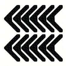 1pc/8/12pcs Non-Slip Carpet Stickers Suitable, Carpet Tape, Pu Washable Non-Slip Reusable Carpet Grippers, Prevents Carpet Movement And Curling, For Living Room Dining Room Bathroom Rugs, Prevent Rugs From Moving And Rolling Edges, Back To School Supplies, Necessary Home Essential - Black - View 5