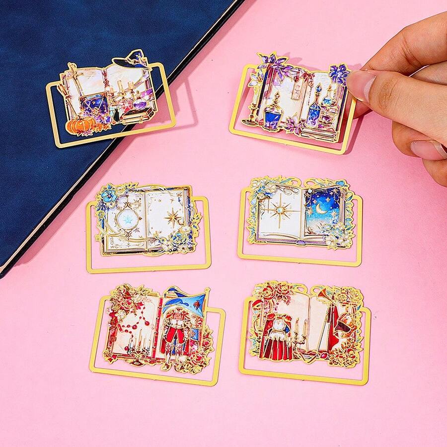 Marcapáginas de metal estilo gótico vintage, accesorios de lectura para lectores, adecuados como regalos de cumpleaños, regalos navideños para familiares y amigos, artículos de papelería de moda, regalos góticos