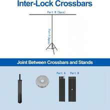 Suporte Portátil para Bottom de Foto em Formato T de 6,5*7 pés - Suporte Ajustável para Bottom Verde para Sessões Fotográficas, Aniversários, Casamentos, Festas