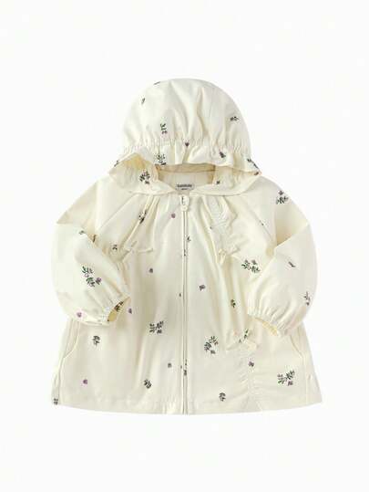 Balabala Young Girl Jacket Hooded 2025 Fall New Windproof Water-Resistant