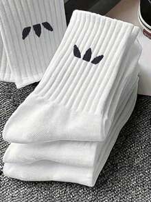 40pcs/30pcs/24pcs Unisex Comfortable Sports Socks, Men's Long Socks For Sports And Training, Women's Long Socks For Casual And Business Wear, Antibacterial, Soft, Black And White, Odor-Resistant, Moisture-Wicking, Lightweight And Comfortable, Suitable For Autumn/Winter, 20pcs/10pcs/8pcs/6pcs/4pcs/2pcs Set, Autumn
