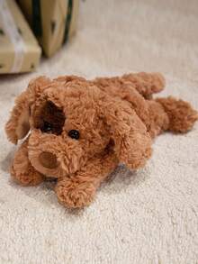 28厘米/11.02英寸可爱卡哇伊狗毛绒玩具柔软狗填充动物毛绒玩具装饰创意礼物儿童生日派对家居女孩房间装饰游戏收藏品 - 彩色 - 查看 4