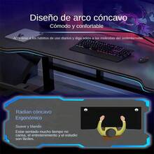 Escritorio Gamer Fibra De Carbono K Estructura Metal 100cm - Negro - Ver 5