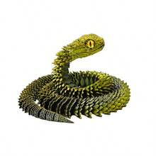 3D Printed Snake, 60cm Snake Ornament Ornament, Halloween Or Christmas Gift, 3D Printed Snake Pet With Movable Joints