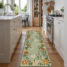 1pc Vintage Pattern Printed Rug, Faux Wool Mat - Highly Absorbent, Easy To Clean, Suitable For Home Decor, Farmhouse, Entryway, Indoor, Room, Kitchen, Dining Room, Small Office/Home Office, Sink, Laundry Room, Doormat, Kitchen Mat, Non-Slip Mat - Multicolor - View 2