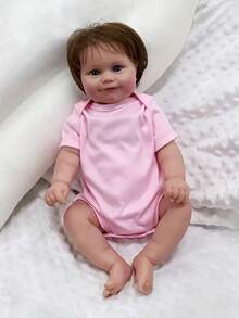 18Inch Lifelike Reborn Doll - Hand-Painted Maddie Baby Girl With Rooted Hair,Bathable, Realistic Simulated Newborn With Soft Texture, Perfect Gift For Children And Collectible - Multicolor - View 4