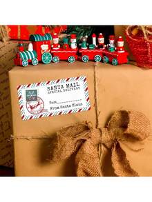 12/24/48 Piezas de Etiquetas de Regalo de Santa Claus, Etiquetas Navideñas para Envíos desde el Polo Norte, Pegatinas para Envoltura de Regalos Sorpresa, Fiestas Navideñas y Obsequios - Multicolor - Ver 2