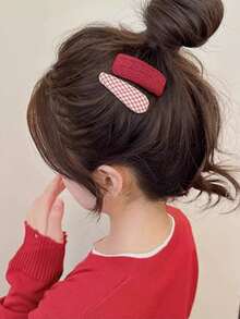 2 件套可爱简约冬季针织发夹，适合女性、女孩、学生，韩版时尚卡哇伊发夹，刘海发卡，发饰，头饰，发卡，拍照造型工具，发夹，秋季，旅行，女性，美发工具，小物件，礼物，旅行，圣诞礼物，女士圣诞礼物 - 彩色 - 查看 6