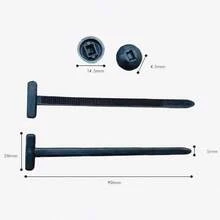 升级版 12/30/50 件尼龙通用扎带扣针和扎带自锁固定电缆扎带电线紧固带