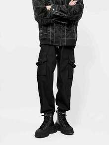 SLnU3 SLNU★3 Men's Fashionable Casual Thick Sole High Top Shoes  Punk  Casual    Fashion Cool Punk Style  Outdoor    Spring And Autumn - Tất cả màu đen - Xem 6