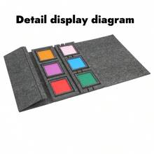 1 set Tapis de puzzle, peut contenir jusqu'à 1500 pièces, options de tailles multiples, comprend 6 tiroirs de couleurs aléatoires, tapis de puzzle léger, table de rangement de puzzle portable en feutre pour adulte