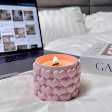Khuôn đất sét tự làm nến hình trái tim, khuôn trang trí cốc, bình hoa trang trí nhà cửa, liệu pháp hương thơm, nhựa, thạch cao, khuôn silicon - trắng - Xem 5