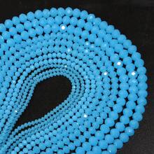 1 件蓝玉刻面算盘水晶扁珠隔珠，时尚百搭手工 DIY 串珠用品，适合制作手链、项链、珠宝、时尚珠宝、手机链、钥匙扣、批发珠子 - 藍玉 - 查看 4