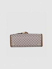 3pcs Set: Multicolor Plaid PU Leather Handbag, Shoulder Bag, Zipper Tote Bag, Elegant Middle-Aged Women Bag, Large Capacity, Versatile For Daily Use - Grey - View 5