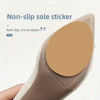 1,5 cm Épais Semelles Antidérapantes Autocollantes, Talonnettes Rembourrées, Coussinets Antidérapants en Silicone pour Talons Hauts, Ajustables