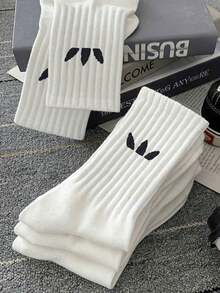 40pcs/30pcs/24pcs Unisex Comfortable Sports Socks, Men's Long Socks For Sports And Training, Women's Long Socks For Casual And Business Wear, Antibacterial, Soft, Black And White, Odor-Resistant, Moisture-Wicking, Lightweight And Comfortable, Suitable For Autumn/Winter, 20pcs/10pcs/8pcs/6pcs/4pcs/2pcs Set, Autumn