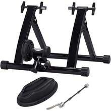 Magnetic Bike Trainer Stand Indoor Magnet Steel Bike Exercise Trainer Stand Resistance Stationary Bike Trainer W/Front Wheel Support And Quick Release Skewer For 26in-28in, 700C Wheels
