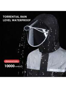 Impermeable Motociclista Reflejante Con Capucha Y Zapatos,Resistente a las arrugas y al desgaste,cómodo y transpirable,tejido doble capa,diseño reflectante - Negro y verde - Ver 5