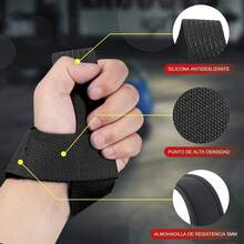 Correas de levantamiento de silicona antideslizante ,Straps Para Gym, Levantamiento de Pesas,muñequeras gym straps para gym mujer, hombres, levantamiento de pesas, culturismo, Xfit, entrenamiento de fuerza - Blanco - Ver 10