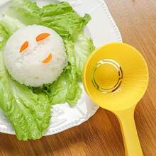 1 Piece Bright Yellow Semi-Circular Rice Spoon - Durable Plastic Kitchen Tool With Ergonomic Handle, Easy For Flipping Rice And Vegetables, Portion Control And Serving - Ideal For Festive Meals And Diet Management, Unique Design Tableware - Yellow - View 5