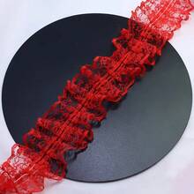 2 Sizes Multicolor Pleated Lace Trims, Suitable For DIY Clothing, Headwear, Skirt, Blouse Hemlines, Accessories