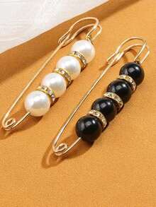 New Faux Pearl Waist Adjustment Tool! Dual Functions Of Waist Tightening/Reduction & Anti-Exposure Versatile For Pants Skirt Waist Also Can Be Used As Brooch Essential For Sweet Ladies Y2K