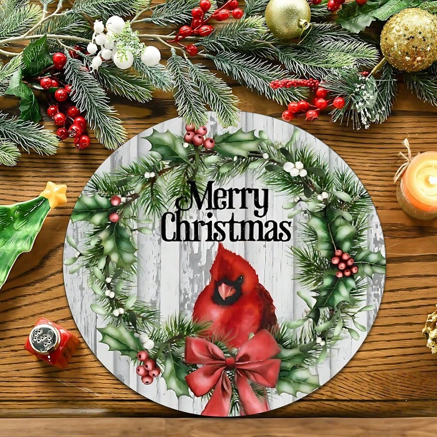 2 Stücke/4 Stücke/6 Stücke Weihnachtsmotiv bedruckte Diatomeen-Tischsets, Weihnachtsdekoration, geeignet für Esstisch, Kaffeebar, ganzjährige Dekoration, waschbare Tischsets, Raumdekoration, Untersetzer, Abtropfmatten, Küchen- und Esszimmer-Tischsets, Innen- und Außendekoration für Partys, Heimdekoration, ideales Geschenk - Verschiedenfarbig - Übersicht 1