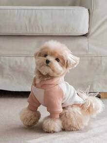 Áo khoác có mũ ấm áp cho chó cưng với túi, áo nỉ có mũ mùa đông cho chó, quần áo ấm áp cho chó con phù hợp với các giống chó nhỏ như Chihuahua, áo khoác có mũ cho chó và mèo - Áo khoác có mũ phối màu cho chó cỡ vừa/nhỏ. - Màu xanh lam - Xem 10