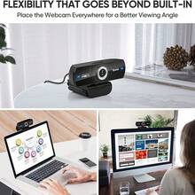 Spedal Wide Angle Webcam,120 Degree Large View Spedal 934 Video Conference Camera, Full HD 1080P Live Streaming Web Cam With Built-In Microphone, USB Webcam For PC, Laptop And Desktop