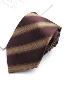 1条咖啡色和酒红色条纹领带，适合商务、休闲、婚礼、日常聚会、礼品等场合。 - 彩色 - 查看 12
