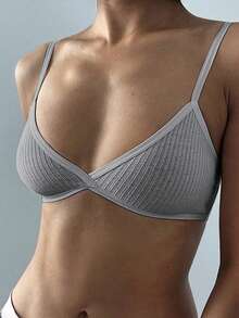 3 件装 女士性感无缝抹胸文胸 深 V 三角杯 交叉无杯美背文胸 无衬背心文胸上衣 女士内衣 返校文胸