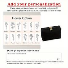 Personalized Cosmetic Bags, Customized Travel Storage Bags, Toiletry Bags, Zippered Cosmetic Pouches, Gifts For Sisters, Women, Bridesmaids, Brides, Birthdays, Valentine's Day, Suitable For All 4 Seasons - Multicolor - View 8