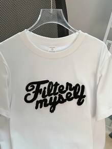 Camiseta De Manga Corta Para Mujer 2024, Estilo Coreano Suelto, De Moda Y Elegante, Con Media Manga. - Blanco - Ver 3