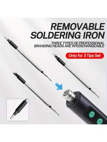 USB Rechargeable Soldering Iron Kit, Portable Soldering Tool With Adjustable Temperature Control, Non-Slip Handle, PVC Material, Compatible With PC And Electrical Instruments, No Assembly Required