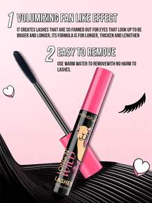 MISSLYN Ensemble de 2 mascaras Long N Wild, volumisant, allongeant, définissant et recourbant, formule crémeuse pour une longueur infinie, pour fête Y2K, voyage, cosmétique Nouvel An chinois, mode campus scolaire, maquillage beauté de marque, végétalien et sans cruauté - 1 noir - Voir 5