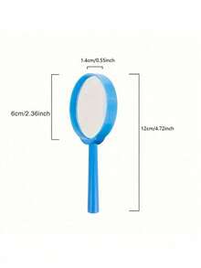 1 件彩色手持式 60 厘米放大镜，高清高倍学生专用阅读放大镜，便携且材质