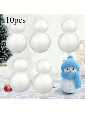 5/10pieces DIY Foam Snowman Kit - Handmade 3D Snowman, Suitable For Holiday Home And Window Decoration, Very Suitable For Christmas And Winter Holidays, Very Suitable For Party Decoration Box Education Crafts