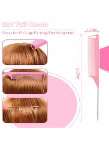 Haarbürsten- und Kammset, doppelseitige Bürste & Kamm für Konturen, Kamm mit spitzem, kleiner zahnbürstenartiger Kamm, professionelle Friseurpflegetools für Perücke, Pferdeschwanz, Zöpfe, Naturhaar, Sleek-Back-Frisuren, weiche Konturbürste, Reise-Urlaubsartikel, Haarzubehör für Frauen, Friseurwerkzeuge, Reisezubehör, Frisur, Friseur, Haarbürste, Bürstenhaarset, Kamm Haar, Locken Kamm, Entwirrbürste, Haarbürste für Frauen, Friseur, Friseurzubehör, Friseursalon, Friseurausrüstung