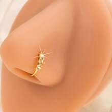 4 件套镀金全 CZ 鼻环 - 20G 精致密镶鼻环，适合女性和男性，防过敏螺旋鼻环，闪亮简约穿孔首饰