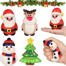 1/2/6/36pcs Christmas Squishies Bulk Stress Relief Squeeze Toys Stress Relief Toys, Fidget Toys, Birthday Party Gifts, Gift Bag Stuffing, Pinata Filler, Random Styles And Colors - Multicolor - View 13