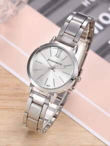 2/1pc Roman Graduated Steel Band Teen's Student Watch Bracelet Jewelry