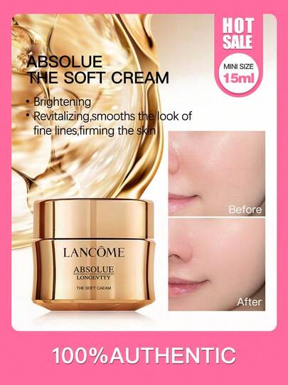 Lancôme LANCOME ABSOLUE LA CREMA SUAVE 15ml TAMAÑO MINI, Iluminadora y revitalizante, suaviza la apariencia de las líneas finas, firmeza de la piel